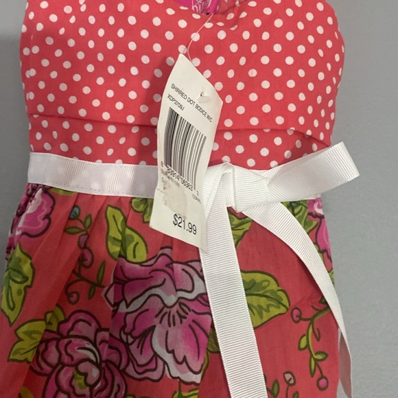 Pinky Pink Floral Kids Dress Size 4 - Picture 9 of 11